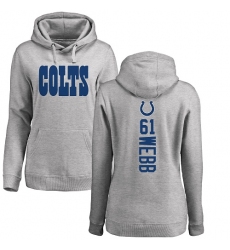 NFL Women's Nike Indianapolis Colts #61 JMarcus Webb Ash Backer Pullover Hoodie