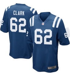 Men's Nike Indianapolis Colts #62 Le'Raven Clark Game Royal Blue Team Color NFL Jersey