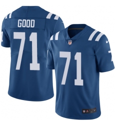 Youth Nike Indianapolis Colts #71 Denzelle Good Elite Royal Blue Team Color NFL Jersey