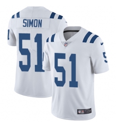 Youth Nike Indianapolis Colts #51 John Simon White Vapor Untouchable Limited Player NFL Jersey