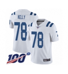 Men's Indianapolis Colts #78 Ryan Kelly White Vapor Untouchable Limited Player 100th Season Football Jersey