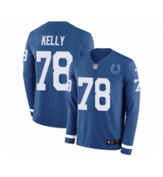 Men's Nike Indianapolis Colts #78 Ryan Kelly Limited Blue Therma Long Sleeve NFL Jersey
