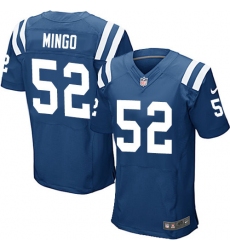 Men's Nike Indianapolis Colts #52 Barkevious Mingo Elite Royal Blue Team Color NFL Jersey