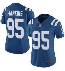 Women's Nike Indianapolis Colts #95 Johnathan Hankins Elite Royal Blue Team Color NFL Jersey