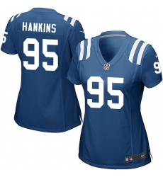 Women's Nike Indianapolis Colts #95 Johnathan Hankins Game Royal Blue Team Color NFL Jersey