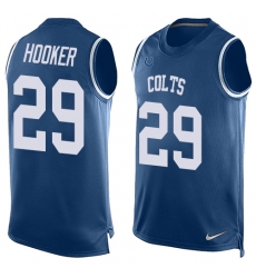 Men's Nike Indianapolis Colts #29 Malik Hooker Limited Royal Blue Player Name & Number Tank Top NFL Jersey