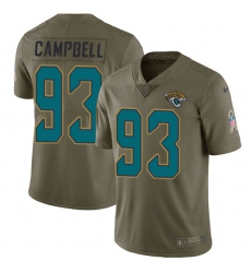 Men's Nike Jacksonville Jaguars #93 Calais Campbell Limited Olive 2017 Salute to Service NFL Jersey