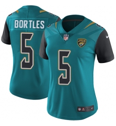 Women's Nike Jacksonville Jaguars #5 Blake Bortles Elite Teal Green Team Color NFL Jersey