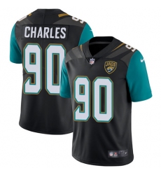 Youth Nike Jacksonville Jaguars #90 Stefan Charles Black Alternate Vapor Untouchable Limited Player NFL Jersey