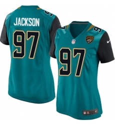 Women's Nike Jacksonville Jaguars #97 Malik Jackson Game Teal Green Team Color NFL Jersey