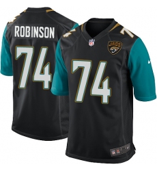 Men's Nike Jacksonville Jaguars #74 Cam Robinson Game Black Alternate NFL Jersey