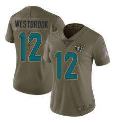 Women's Nike Jacksonville Jaguars #12 Dede Westbrook Limited Olive 2017 Salute to Service NFL Jersey