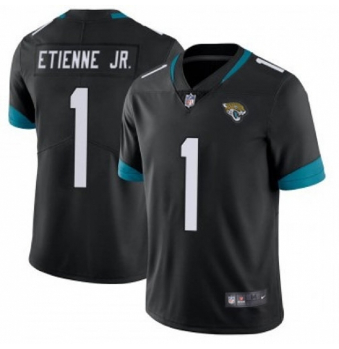 Youth Jacksonville Jaguars #1 Travis Etienne JR Black 2024 F U S E Prowler Throwback Vapor Limited Stitched Football Jersey