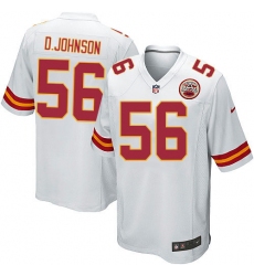Men's Nike Kansas City Chiefs #56 Derrick Johnson Game White NFL Jersey