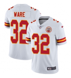 Men's Nike Kansas City Chiefs #32 Spencer Ware White Vapor Untouchable Limited Player NFL Jersey