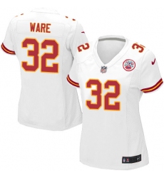 Women's Nike Kansas City Chiefs #32 Spencer Ware Game White NFL Jersey