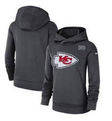 NFL Women's Kansas City Chiefs Nike Anthracite Crucial Catch Performance Pullover Hoodie
