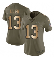 Women's Nike Los Angeles Chargers #13 Keenan Allen Limited Olive/Gold 2017 Salute to Service NFL Jersey Women's Nike Los Angeles Chargers #13 Keenan Allen Limited Olive/Gold 2017 Salute to Service NFL Jersey