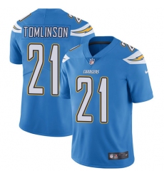 Men's Nike Los Angeles Chargers #21 LaDainian Tomlinson Electric Blue Alternate Vapor Untouchable Limited Player NFL Jersey